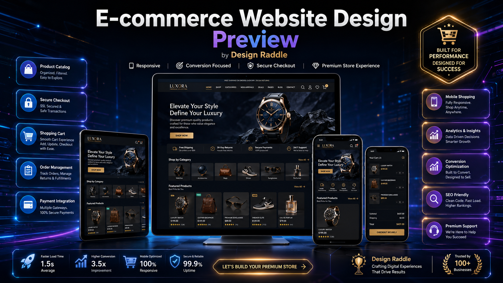 E-commerce website design preview